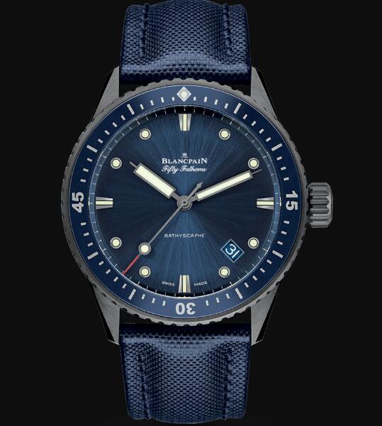 Review Blancpain Fifty Fathoms Watch Review Bathyscaphe Replica Watch 5000 0240 O52A - Click Image to Close